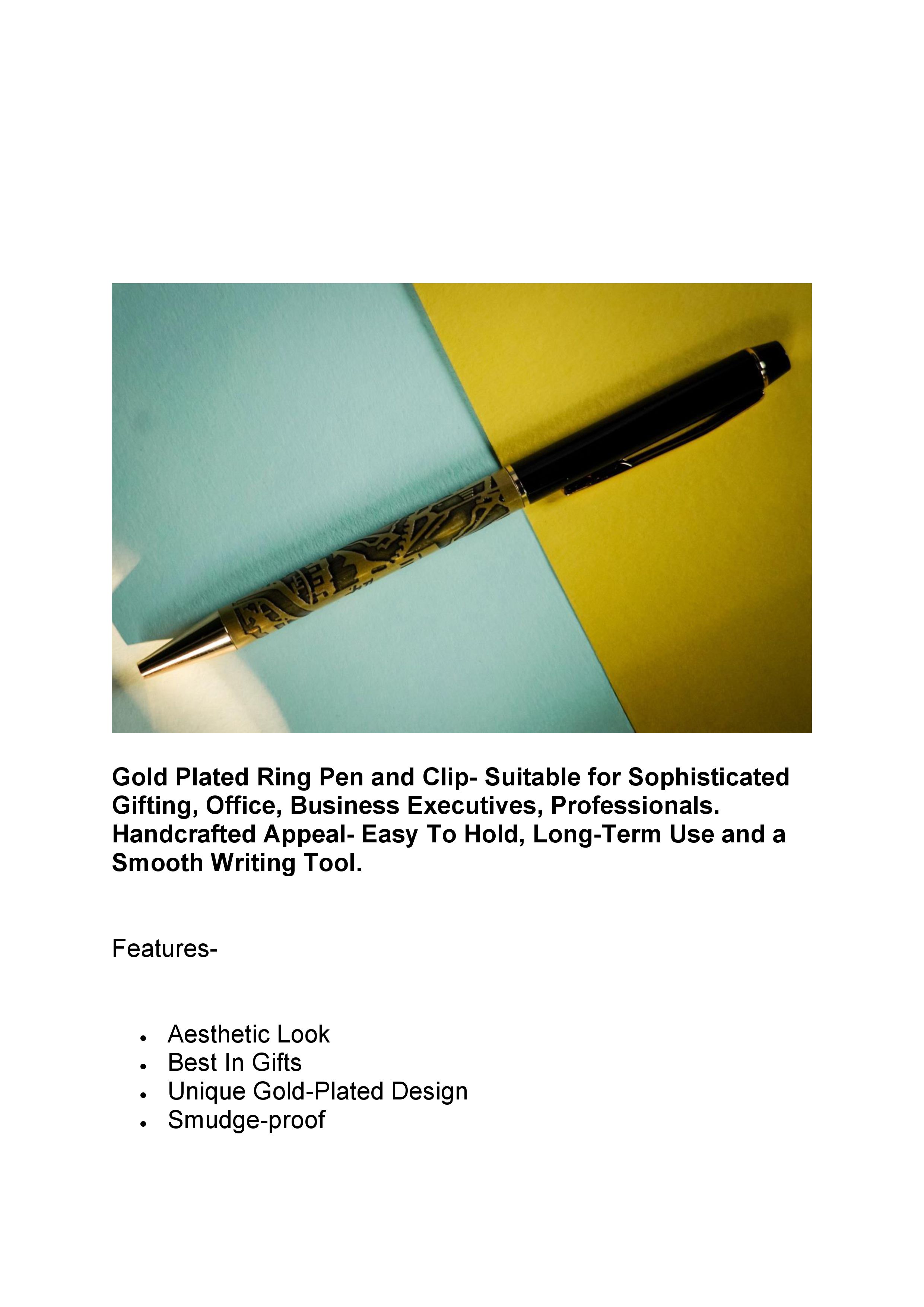 Gold Plated Ring Pen